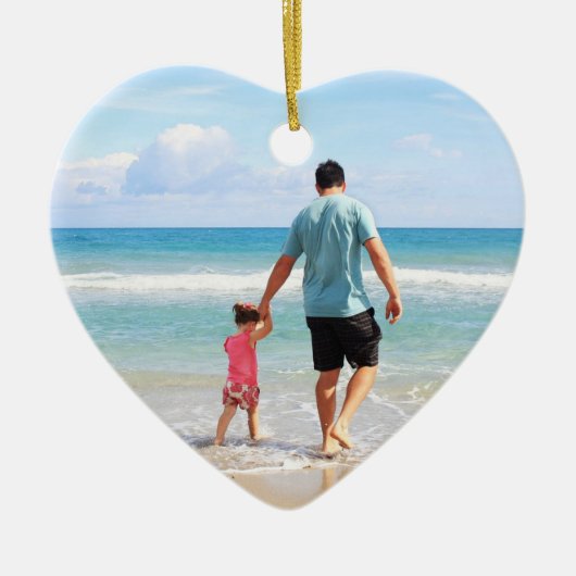 Je eigen foto en/of tekst toevoegen keramisch ornament (Voorkant)