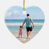 Je eigen foto en/of tekst toevoegen keramisch ornament (Achterkant)