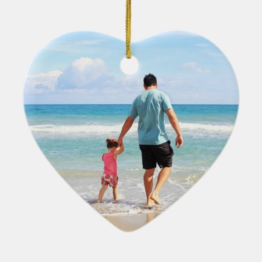 Je eigen foto en/of tekst toevoegen keramisch ornament (Achterkant)