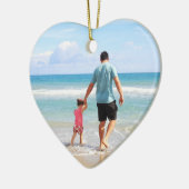 Je eigen foto en/of tekst toevoegen keramisch ornament (Links)