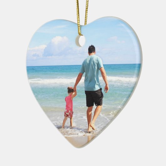 Je eigen foto en/of tekst toevoegen keramisch ornament (Links)