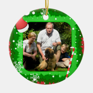 Je eigen foto in een kerstlijst! - keramisch ornament