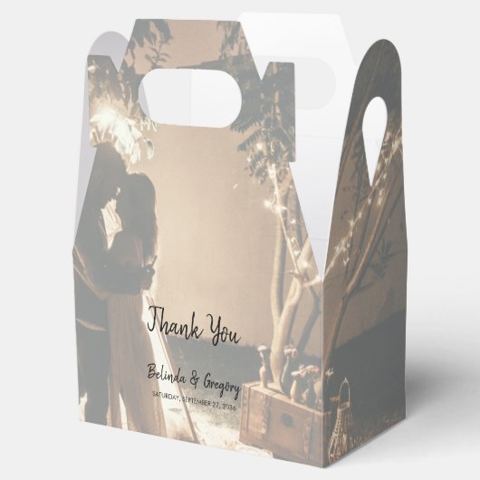 Je eigen foto is een brutaal huwelijk bedankdoosjes (Geopend)