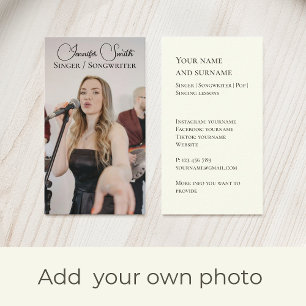 Je eigen foto singer-songwriter visitekaartje
