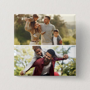 Je eigen fotocollage aanpassen vierkante button 5,1 cm