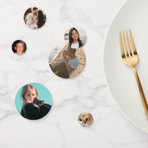 Je eigen foto's aangepaste grote tabel confetti