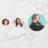 Je eigen foto's aangepaste grote tabel confetti (Achterkanten)