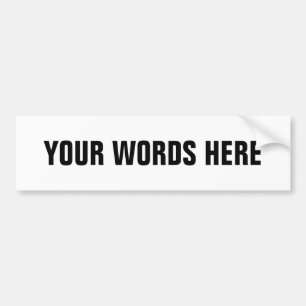 Je eigen Gepersonaliseerd woorden Bumpersticker