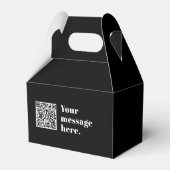 Je eigen geüploade QR-code & bewerkbare retro-teks Bedankdoosjes (Achterkant)
