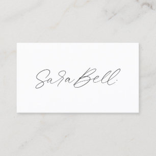 Je eigen handtekening   Minimale handgeschreven up Visitekaartje