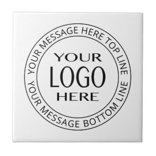 Je eigen logo & aanpasbare cirkeltekst tegeltje