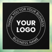 Je Eigen Logo & Bedankt Bewerkbaar Bericht Raamsticker (Vel 3)