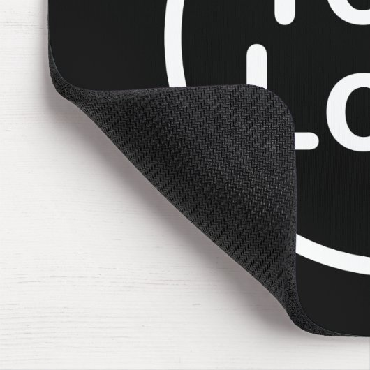 Je eigen Logo toevoegen | Zwarte achtergrond Muismat (Hoek)