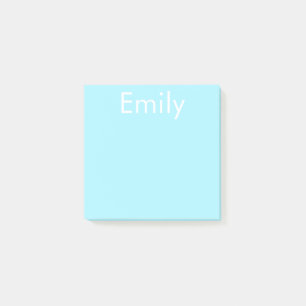 Je Eigen Naam of Woord Zachte Hemelblauw Post-it® Notes