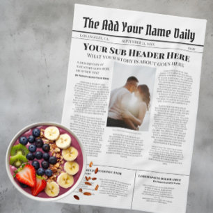 Je eigen nieuwsartikel op de voorpagina Persoonlij Theedoek