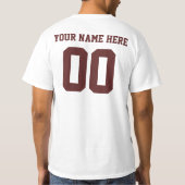 Je eigen nummers en naam t-shirt (Achterkant)