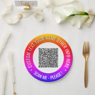 Je Eigen Ontwerp QR Code Aangepaste Tekst Papieren Bordje