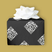 Je eigen QR-code | Eenvoudig herhalend patroon Cadeaupapier