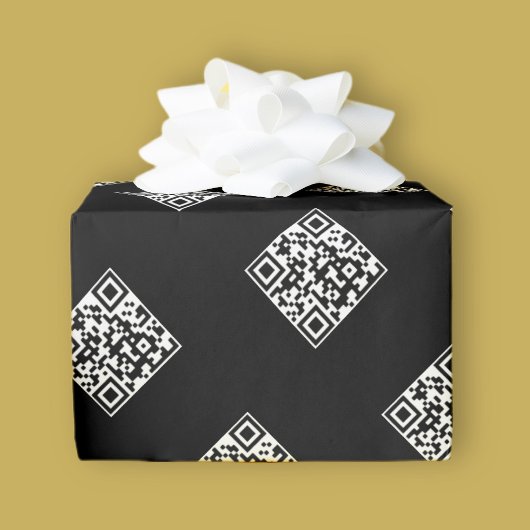 Je eigen QR-code | Eenvoudig herhalend patroon Cadeaupapier
