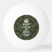 Je eigen tekst digitale camo Woodland kalm houden Pingpongballen (Voorkant)