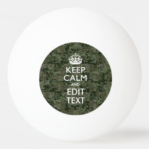 Je eigen tekst digitale camo Woodland kalm houden Pingpongballen