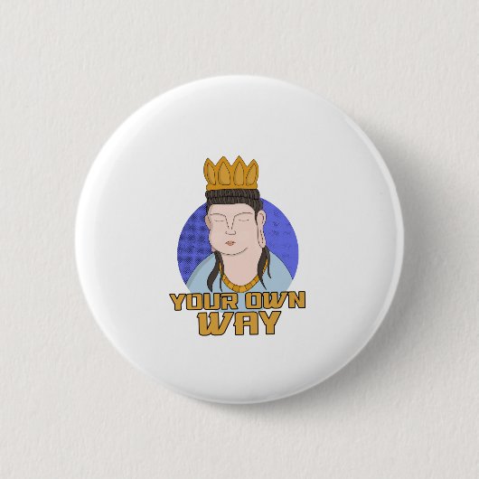 Je eigen weg ronde button 5,7 cm (Voorkant)
