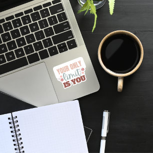 "Je enige limiet is je" aangepaste vinylSticker Sticker