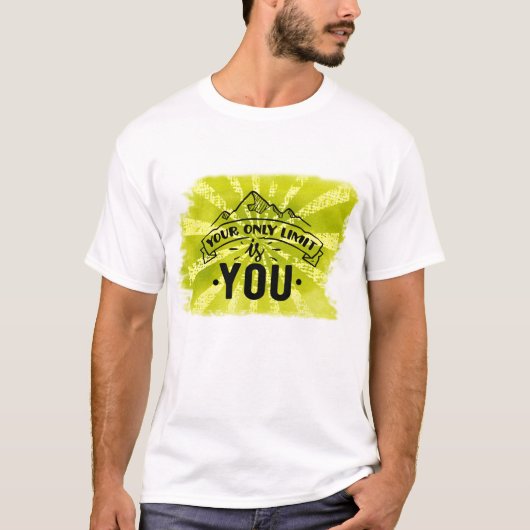Je enige limiet is je motivatie inspirerend t-shirt (Voorkant)