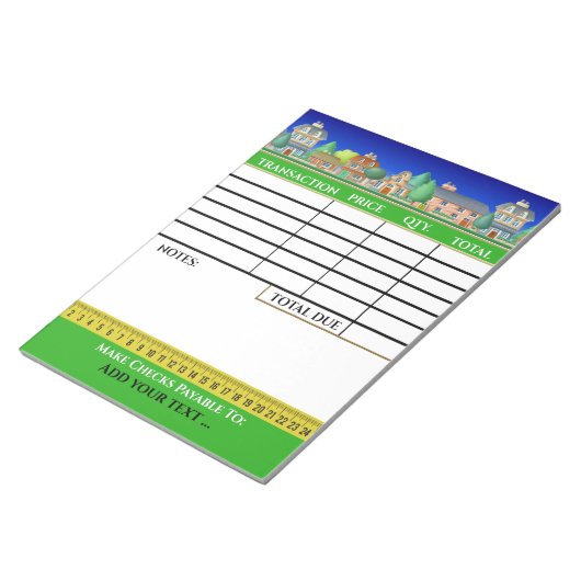 Je factuur-Notitieblok Notitieblok (Schuin)