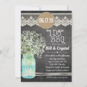 Je fais BBQ Couples Douche Chalkboard Invitation (Devant)
