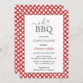Je fais BBQ Couples invitation douche (Devant / Derrière)