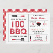 Je fais BBQ Couple's Shower Invitation (Devant / Derrière)