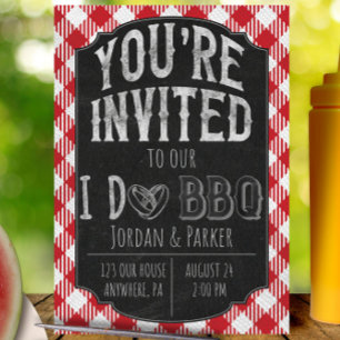 Je fais BBQ Invitation Wedding shower et nuptiale