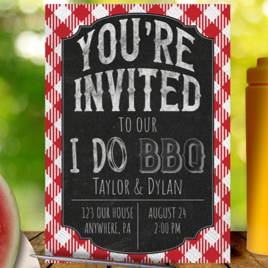 Je fais BBQ Invitation Wedding shower et nuptiale
