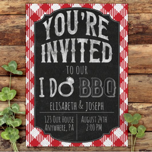 Je fais BBQ Invitation Wedding shower et nuptiale