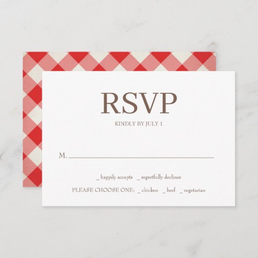 Je fais BBQ Mariage Cartes RSVP (Devant / Derrière)