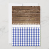 Je fais BBQ Répétition Dîner Invitation - Bleu (Dos)