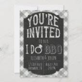 Je fais BBQ Silver Invitation Wedding shower et nu (Devant)