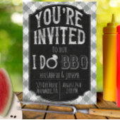 Je fais BBQ Silver Invitation Wedding shower et nu