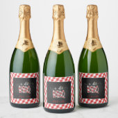 Je fais BBQ Sparkling Vin Étiquette - Rouge - Cust (Bouteilles)