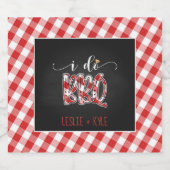 Je fais BBQ Sparkling Vin Étiquette - Rouge - Cust (Étiquettes simples)