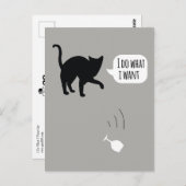 Je Fais Ce Que Je Veux Carte Postale Chat (Devant / Derrière)