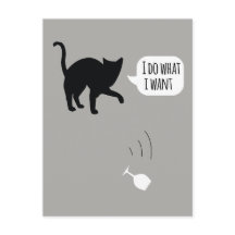 Je Fais Ce Que Je Veux Carte Postale Chat