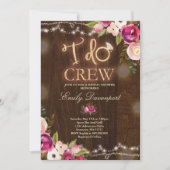 Je fais Crew Rustic Bridal Shower Invitation Flora (Devant)