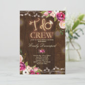 Je fais Crew Rustic Bridal Shower Invitation Flora (Debout devant)