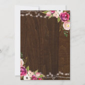 Je fais Crew Rustic Bridal Shower Invitation Flora (Dos)