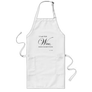 Je fais cuire avec le long tablier de vin