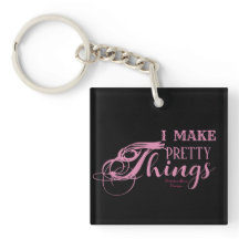 Je fais de jolies choses porte-clés carré
