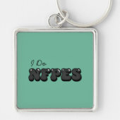 "Je fais des NFPEs" Porte-clés Grand Vert Clair (Devant)