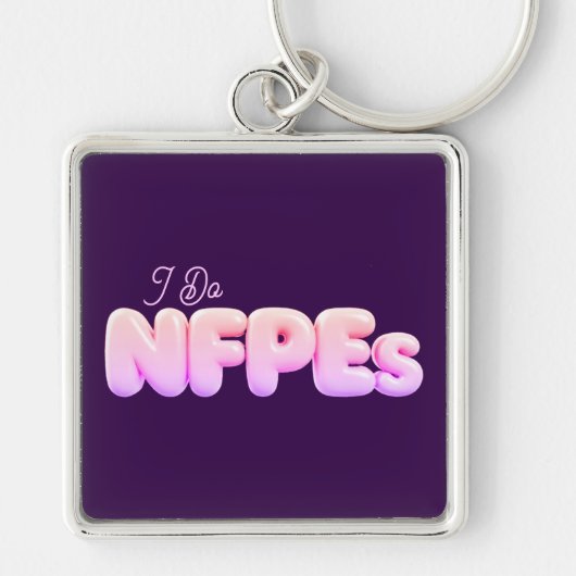 "Je fais des NFPEs" Porte-clés Violet (Devant)